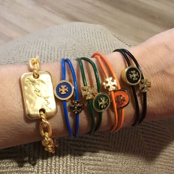 TORY BURCH KIRA ENAMEL SLIDER BRACELET - Picture 2 of 4